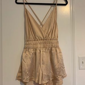 Champagne Silk Romper